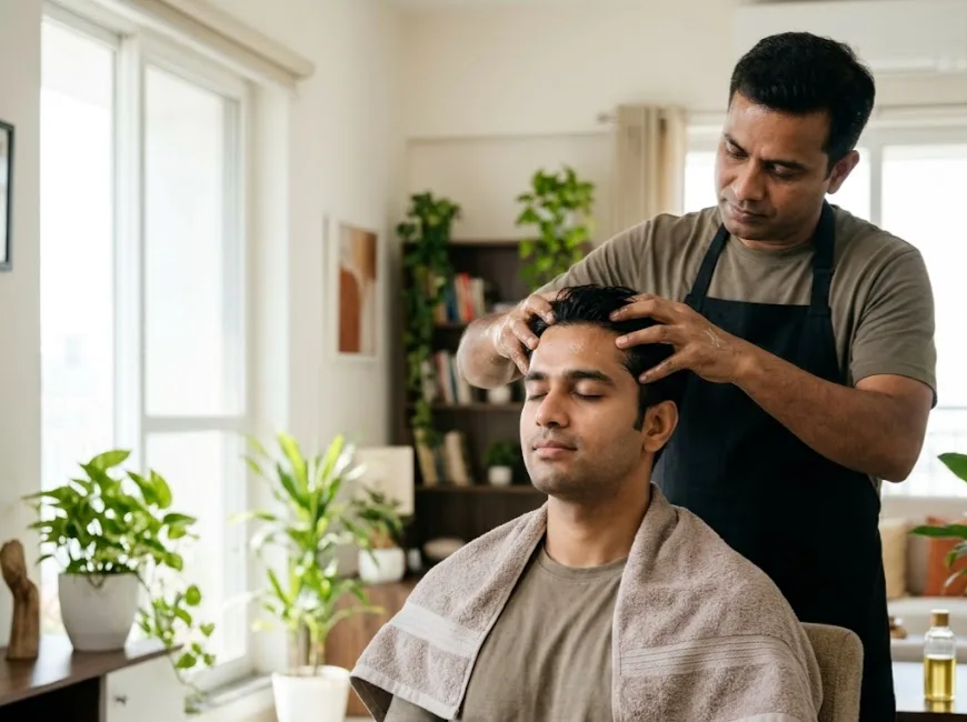 Stress relief head massage
